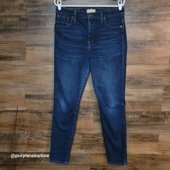 Madewell Jeans Size 32 Skinny 10" High Riser Tummy Control Hayes Wash F4684 - Picture 1 of 12